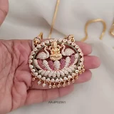 One Gram Gold Peacock & Lakshmi Pendant Chain