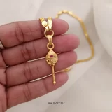 One Gram Gold Vel Pendant Long Chain