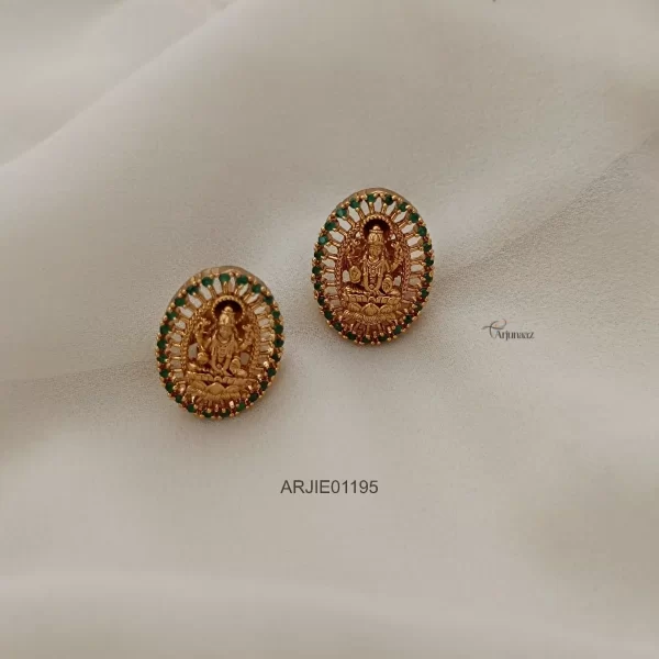 Gorgeous Emerald Lakshmi Studs