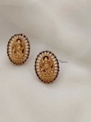 Marvelous Blue Lakshmi Studs