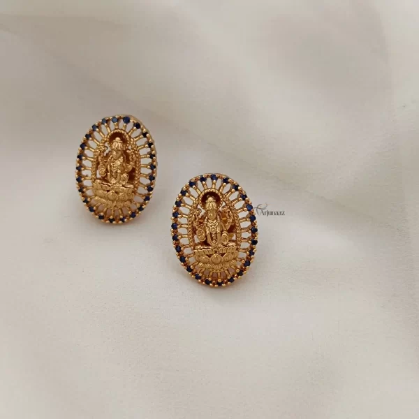 Marvelous Blue Lakshmi Studs