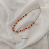 Antique Gold Beaded Coral Chain