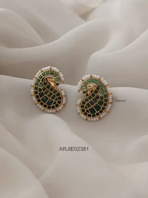 Mango Green Kemp Stud Earrings