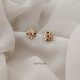 Diamond Look Multi Stone Stud Earrings