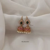 Trendy Multi Stone Hook Earrings