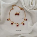 Enamel Round Ruby Palakka Necklace