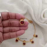 Enamel Round Ruby Palakka Necklace