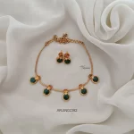 Enamel Round Green Palakka Necklace