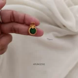 Enamel Round Green Palakka Necklace