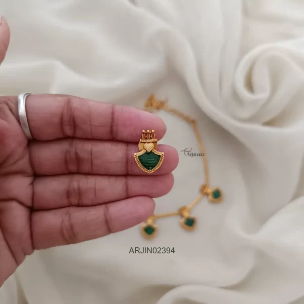 Enamel Green Color Kerala Necklace