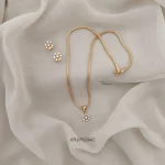 Diamond Look Star Chain & Pendant Set