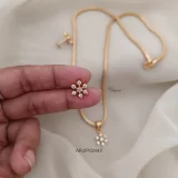 Diamond Look Star Chain & Pendant Set