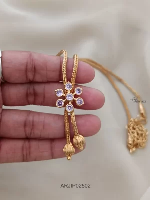 Simple Chain with Violet Stone Pendant