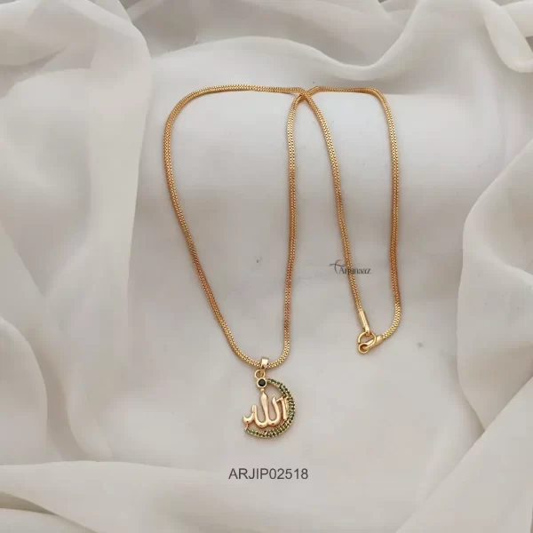 One Gram Gold Temple Dollar Chain