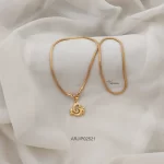 Simple One Gram Gold OM Pendant Chain