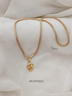 Trendy One Gram Gold Chain with Pendant