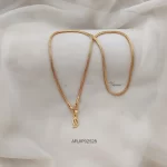 One Gram Gold Leaf Pendant Chain