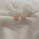 Unique Floral Screw Back Earrings