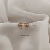 White Stone Kids Screw Back Earrings