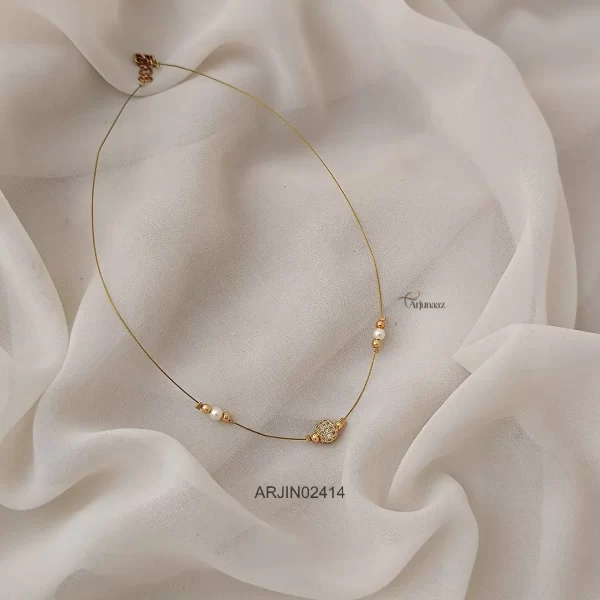 Single Bead Invisible Necklace