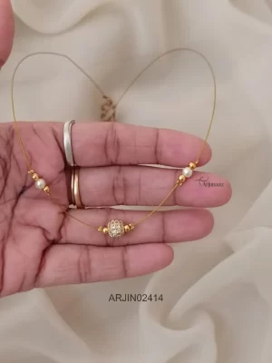 Single Bead Invisible Necklace