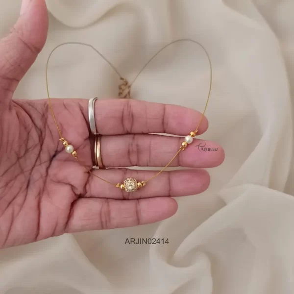 Single Bead Invisible Necklace