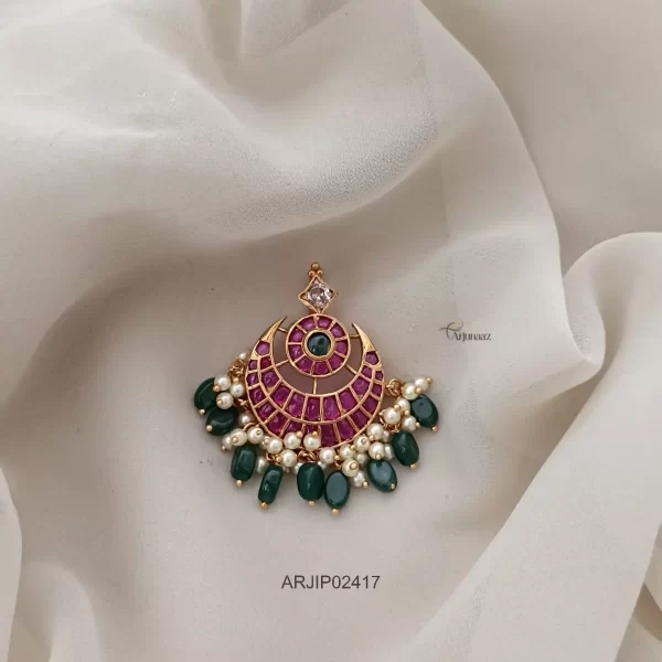 Chand Design Kemp Pendant with Emerald Beads