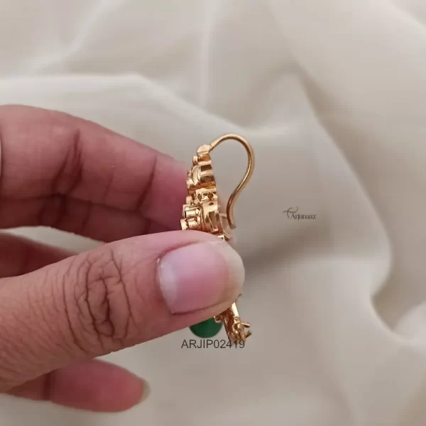Dual Peacock Tiger Nail Pendant