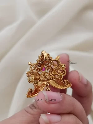 Matte Finish Peacock Tiger Nail Pendant