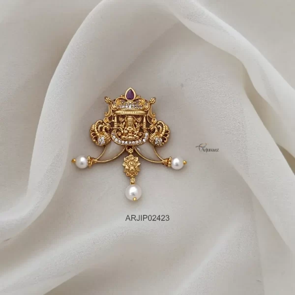 Dual Peacock Temple Tiger Nail Pendant