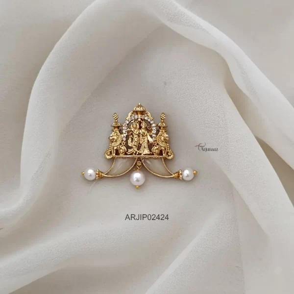 Radha Krishna Tiger Nail Pendant