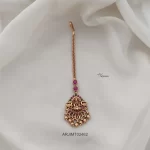 Peacock with Lakshmi Temple Maang Tikka