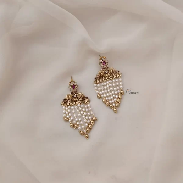 Traditional Layered Pearl Earrings