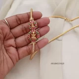 Gold Plated Dual Lakshmi Mugappu Chain