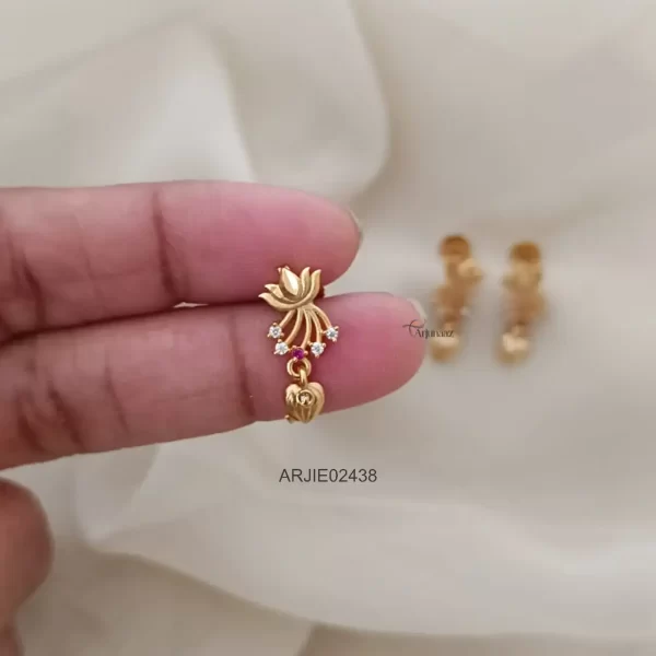 Lotus Screw Back Earrings