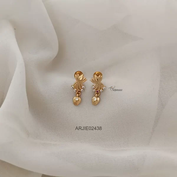 Lotus Screw Back Earrings