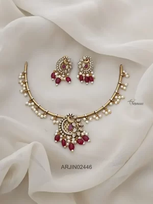 Peacock Pendant Hasli Necklace Set