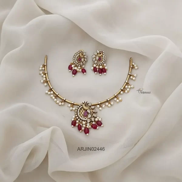 Peacock Pendant Hasli Necklace Set