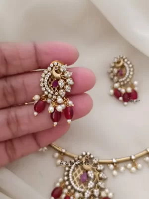 Peacock Pendant Hasli Necklace Set