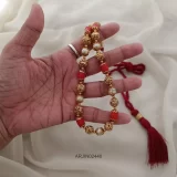 Trendy Coral with Pearl Long Haram