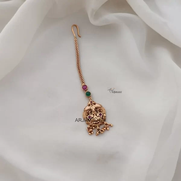 Pearls and Gold Beads Maang Tikka