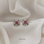 CZ Stone Rectangle Earrings