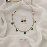 Thin Chain Green Palakka Necklace