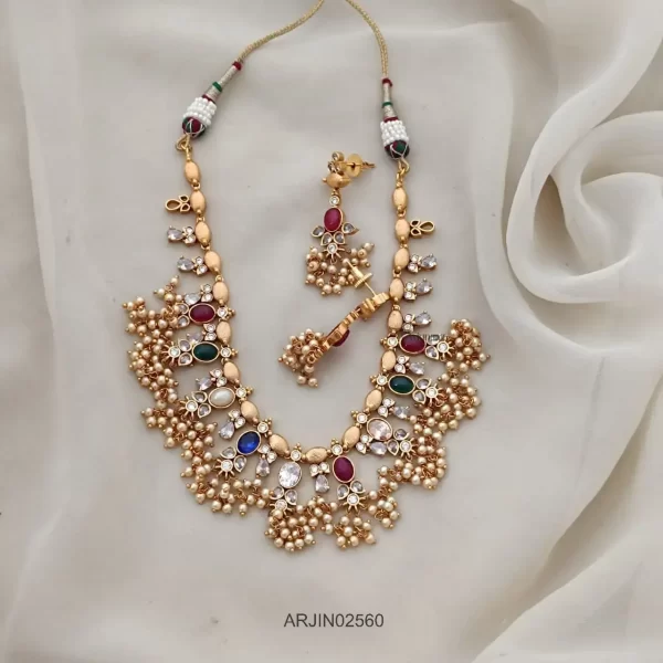 Multi Stone Loreal Necklace Set