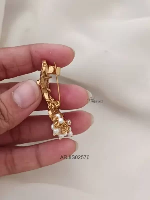 Ruby Stone Garuda Saree Pin