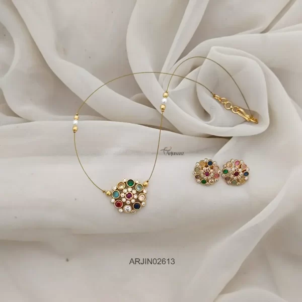 Navarthna Invisible Necklace Set
