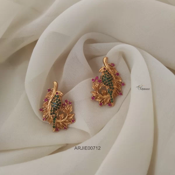 Stunning Peacock Stud Earrings