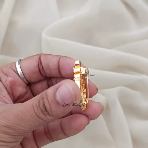 Floral Multi Stone Saree Pin