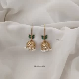 Green Hook Drop Earrings