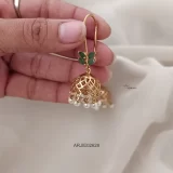 Green Hook Drop Earrings